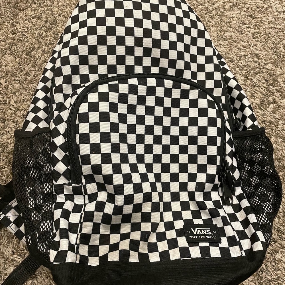 Vans Black and White Checkered Backpack